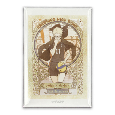 【グッズ-バッチ】ハイキュー!! 月島 蛍 スクエア缶バッジ 飛翔Ver.