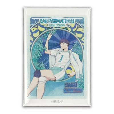 【グッズ-バッチ】ハイキュー!! 及川 徹 スクエア缶バッジ 飛翔Ver.