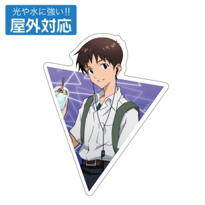 【グッズ-ステッカー】EVANGELION 描き下ろし 碇シンジ 屋外対応ステッカー 制服Ver.