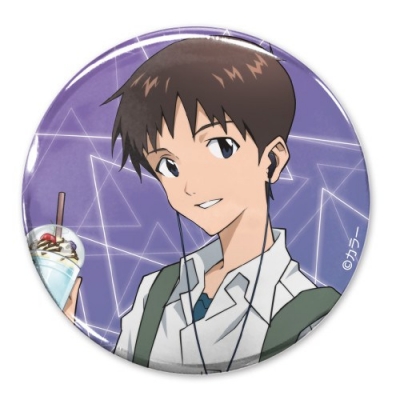 【グッズ-バッチ】EVANGELION 描き下ろし 碇シンジ 65mm缶バッジ 制服Ver.