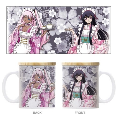【グッズ-マグカップ】コードギアス 奪還のロゼ 描き下ろし サクヤ&キャサリン フタ付きフルカラーマグカップ 和風メイドVer.