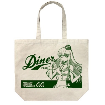 【グッズ-バッグ】コードギアス 反逆のルルーシュ 描き下ろし C.C. ラージトート アメリカンダイナーVer./NATURAL