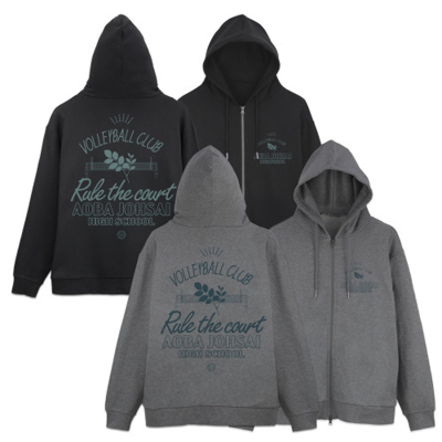 【グッズ-ジャンパー・コート】ハイキュー!! 青葉城西高校バレーボール部 ジップパーカー Ver.2.0/MIX GRAY-XXL