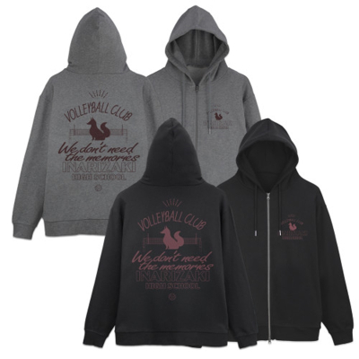 【グッズ-ジャンパー・コート】ハイキュー!! 稲荷崎高校バレーボール部 ジップパーカー Ver.2.0/BLACK-XL
