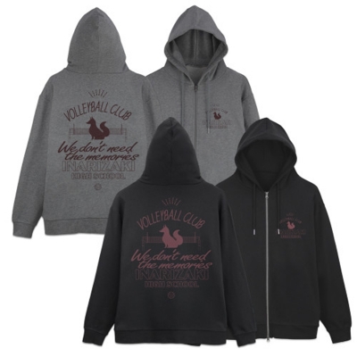 【グッズ-ジャンパー・コート】ハイキュー!! 稲荷崎高校バレーボール部 ジップパーカー Ver.2.0/MIX GRAY-L