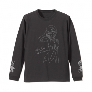 グッズ-Tシャツ】EVANGELION 綾波レイ 袖リブロングスリーブTシャツ 