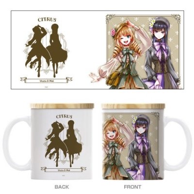 【グッズ-マグカップ】citrus 描き下ろし 柚子&芽衣 フタ付きフルカラーマグカップ アフタヌーンティーVer.