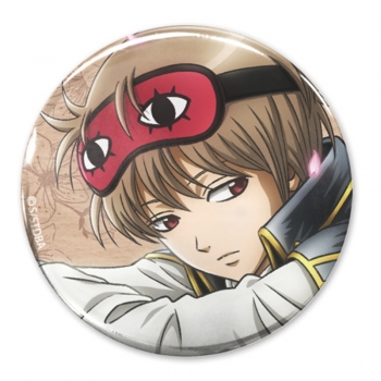 グッズ-バッチ】銀魂． 描き下ろし 沖田総悟 65mm缶バッジ 小窓から 