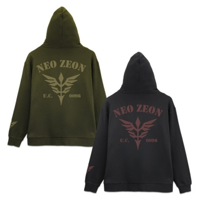 【グッズ-ジャンパー・コート】機動戦士ガンダムUC(ユニコーン) ネオ・ジオン ジップパーカー Ver2.0/BLACK-XL