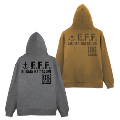 【グッズ-ジャンパー・コート】機動戦士ガンダム 第08MS小隊 第08MS小隊 ジップパーカー Ver2.0/MIX GRAY-XXL