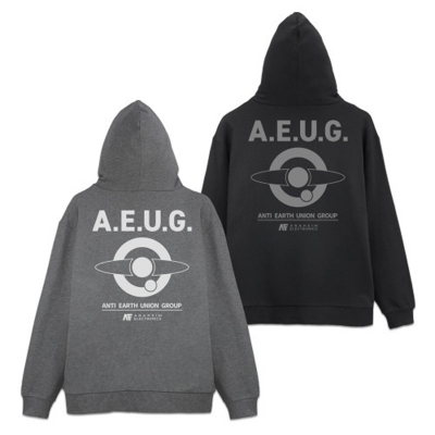 【グッズ-ジャンパー・コート】機動戦士Zガンダム エゥーゴ ジップパーカー/BLACK-L