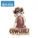 【グッズ-ステッカー】『君のことが大大大大大好きな100人の彼女』 描き下ろし 伊院知与 屋外対応ステッカー カウガールVer.の画像