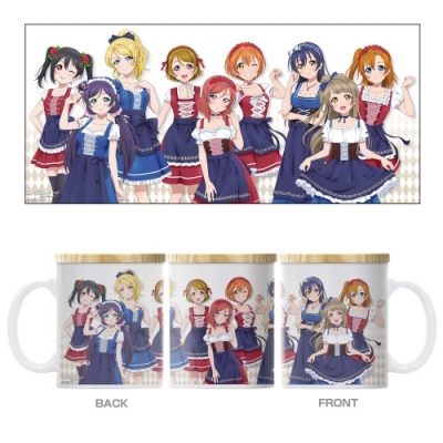 【グッズ-マグカップ】ラブライブ! 描き下ろし μ’s フタ付き フルカラーマグカップ ディアンドルVer.