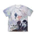 【グッズ-Tシャツ】NieR:Automata Ver1.1a 2B フルグラフィックTシャツ/WHITE-Lの画像