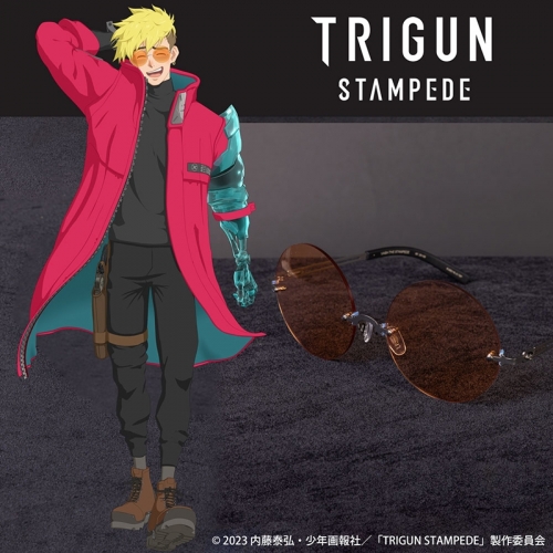 グッズ-サングラス】TRIGUN STAMPEDE Titanium round lens sunglasses 