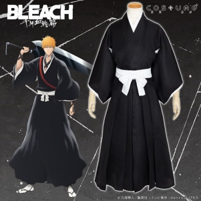【コスプレ-衣装】BLEACH 千年血戦篇 死覇装コスチュームセット/Unisex L-XL