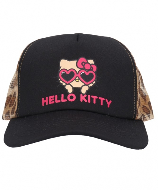 【グッズ-帽子】サンリオキャラクターズ 日焼けSANRIO MESH CAP LEOPARD(キテイ)