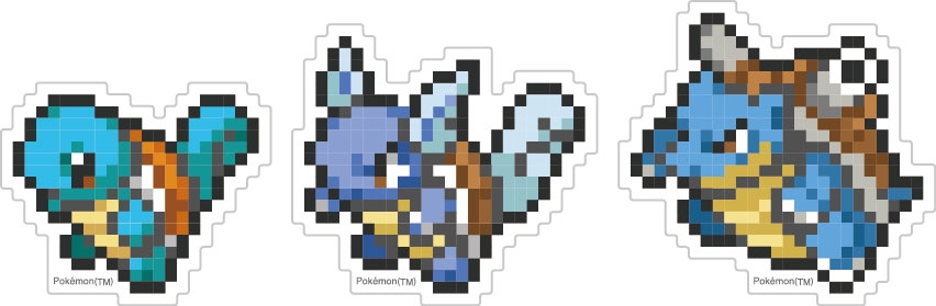 【グッズ-ステッカー】ポケットモンスター モバイルステッカーゼニガメ&カメール&カメックス