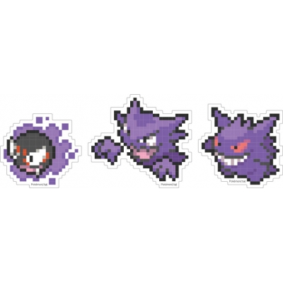【グッズ-ステッカー】ポケットモンスター モバイルステッカーゴース&ゴースト&ゲンガー