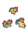【グッズ-ステッカー】ポケットモンスター モバイルステッカー ヒノアラシ&マグマラシ&バクフーンの画像