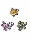 【グッズ-ステッカー】ポケットモンスター モバイルステッカー イーブイ&エーフィ&ブラッキーの画像