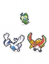 【グッズ-ステッカー】ポケットモンスター モバイルステッカー ルギア&ホウオウ&セレビィの画像