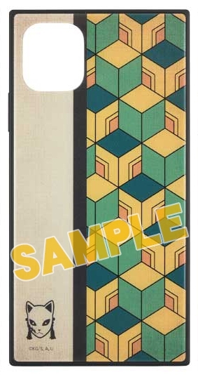 【グッズ-携帯グッズ】鬼滅の刃 iPhone 11/XR対応 スクエアガラスケース 錆兎(さびと)