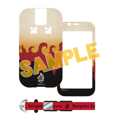【グッズ-カバーホルダー】鬼滅の刃 キッズケータイ SH-03M 対応 ソフトケース 煉獄杏寿郎(れんごく きょうじゅろう)