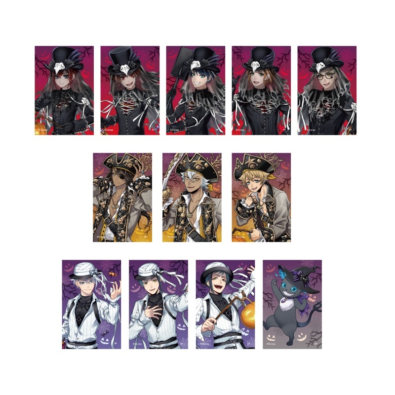 【グッズ-バッチ】ディズニー ツイステッドワンダーランド長方形缶バッジ/23ハロウィン/Ａ/全12種【アニメイト限定】