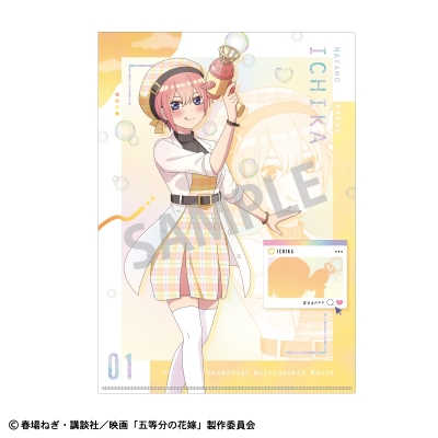 【グッズ-クリアファイル】映画「五等分の花嫁」 A4シングルクリアファイル 中野一花 バブルガン