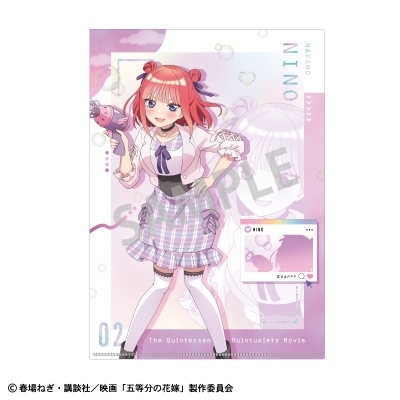 【グッズ-クリアファイル】映画「五等分の花嫁」 A4シングルクリアファイル 中野二乃 バブルガン