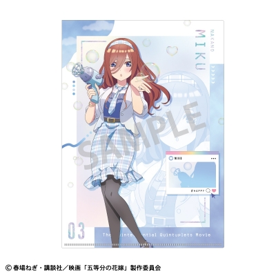 【グッズ-クリアファイル】映画「五等分の花嫁」 A4シングルクリアファイル 中野三玖 バブルガン