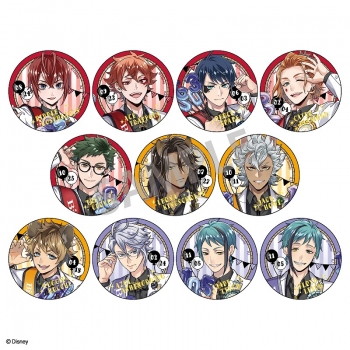 グッズ-バッチ】『ディズニー ツイステッドワンダーランド デュース ツイステ 缶バッジ おめかしバースデー ver 14個 箔押し