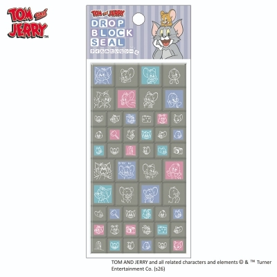 【グッズ-シール】トムとジェリー ドロップブロックシール ライン