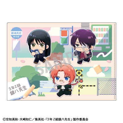 【グッズ-クリアファイル】3年Z組銀八先生 A4シングルクリアファイル_B/登校風景描き起こし