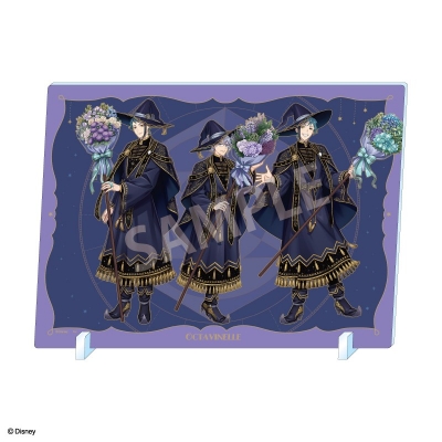 【グッズ-置きもの】『ディズニー ツイステッドワンダーランド』 集合アクリルパネル オクタヴィネル/ブルームバースデーver.