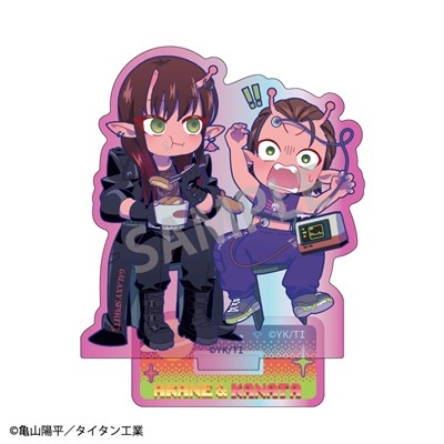 【グッズ-スタンドポップ】銀河特急 ミルキー☆サブウェイ オーロラミニアクリルスタンド アカネ&カナタ
