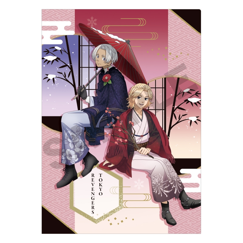 【グッズ-クリアファイル】東京リベンジャーズ  シングルクリアファイル レッド 冬着物