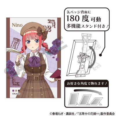 【グッズ-バッチ】五等分の花嫁∽ アート缶バッジ 中野二乃 カレッジスタイル