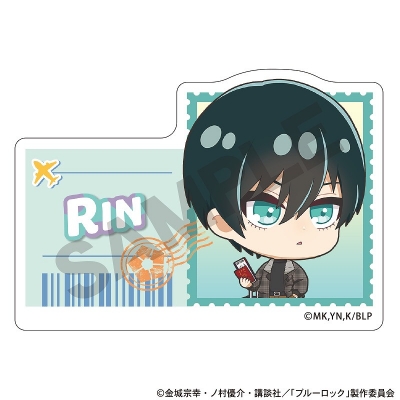 【グッズ-バッチ】ブルーロック アクリルネームバッジ 糸師凛 ミニキャラ旅行