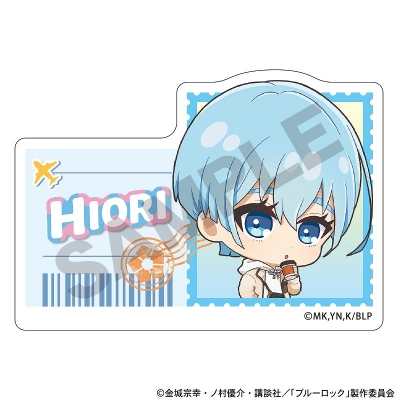 【グッズ-バッチ】ブルーロック アクリルネームバッジ 氷織羊 ミニキャラ旅行