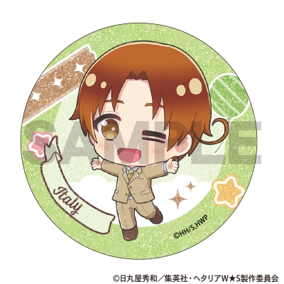 【グッズ-バッチ】ヘタリア World★Stars トレーディンググリッター缶バッジ ちまにわ