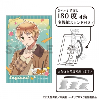 グッズ-バッチ】ヘタリア World☆Stars アート缶バッジ イギリス 食べ 