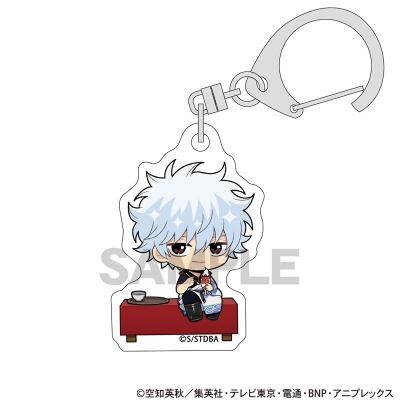 【グッズ-キーホルダー】銀魂 ミニアクリルキーホルダー 坂田銀時 ひとやすみ ミニキャラ