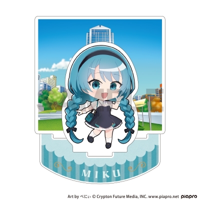 【グッズ-スタンドポップ】初音ミク ジオラマアクリルスタンド 初音ミク レトロ☆神戸2025 ミニキャラ