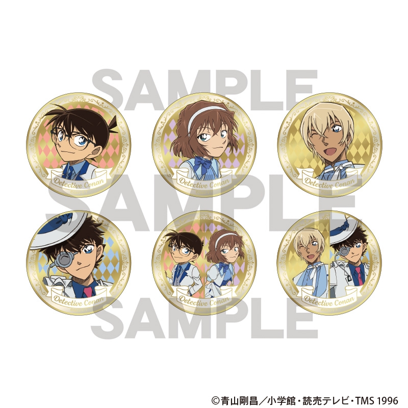【グッズ-バッチ】名探偵コナン トレーディングゴールドメタル缶バッジ　バルーン