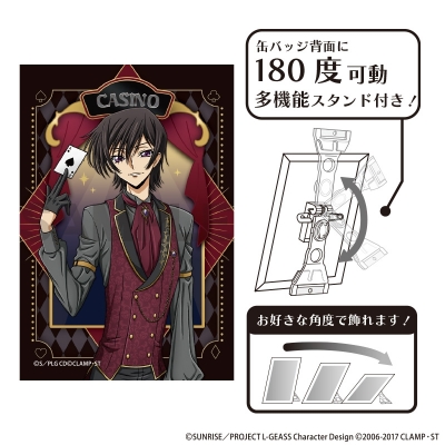 【グッズ-バッチ】コードギアス 反逆のルルーシュ アート缶バッジ ルルーシュ カジノA【再販】