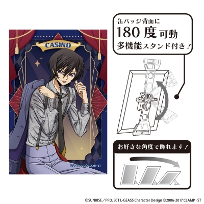 【グッズ-バッチ】コードギアス 反逆のルルーシュ アート缶バッジ ルルーシュ カジノB【再販】