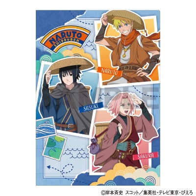 【グッズ-クリアファイル】NARUTO-ナルト- 疾風伝 シングルクリアファイル ナルト&サスケ&サクラ 旅人