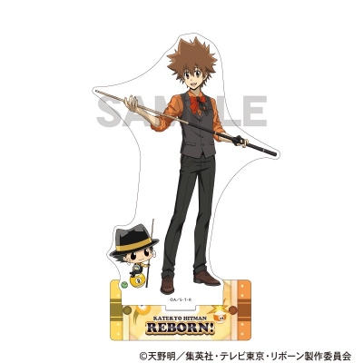 【グッズ-スタンドポップ】家庭教師ヒットマンREBORN! アクリルスタンド リボーン&沢田綱吉 ビリヤード